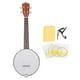 thumbnail image 1 of Juego de banjo de 4 cuerdas BJ10 con cejilla, paño de limpieza y abrillantador, 1 of 4