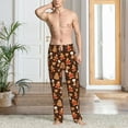 thumbnail image 5 of Goofa Christmas Gingerbread Cookies Pattern Printed Soft Pajama Pants for Men, Wide Leg Comfy Casual Lounge Yoga Pants-Small, 5 of 9