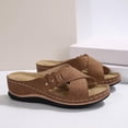 thumbnail image 5 of Willtoo Orthopedic Casual Sandals for Women Non Slip Slip on Arch Support Flat Wedge Sandals Wide Width Sneakers 2026 Soft Foam Shoes, 5 of 7