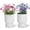 Marble White, variant on Riedhoff 14.2" Planters Pots Set of 2, with Inner Bucket & Water Level Monitor, Marble Black