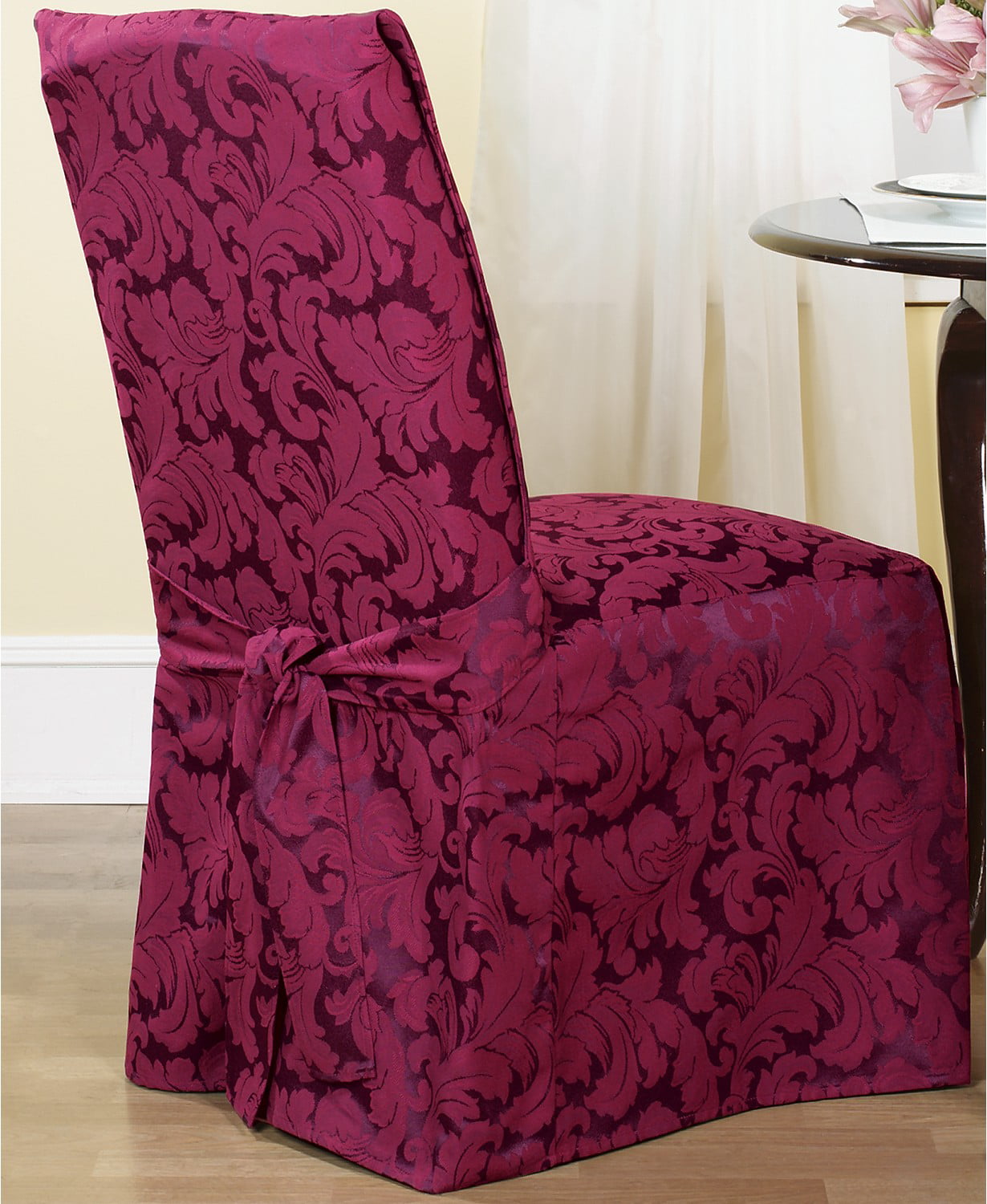 Sure Fit Scroll Dining Room Chair Slipcover, Features A Draped Skirt