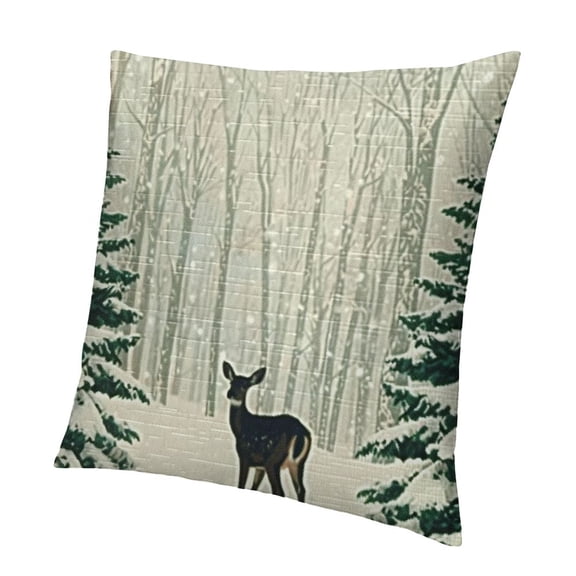 BANET Christmas Cedar Trees for Lumbar Decorative Throw Pillow Cover Cushion Case for Bed Sofa Outdoor 12x12in