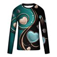 thumbnail image 4 of Lilgiuy Men Casual Round Neck Long Sleeve Pullover Valentine's Day 3D Printed T-Shirt Blouse for Party Birthday Club, 4 of 5