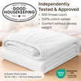 thumbnail image 3 of California Design Den Queen Fitted Sheet Only - Striped 500 Thread Count 100% Cotton, Sateen, Soft Deep Pocket Bottom Sheet, Bright White, 3 of 7