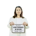thumbnail image 3 of Please Leave Packages In The Box 8 Inch x 12 Inch Plastic Sign Thanks For The Help Durable Weatherproof Perfect for Porches Entryways Mail Rooms Fun Gift for Homeowners Delivery Drivers, 3 of 6