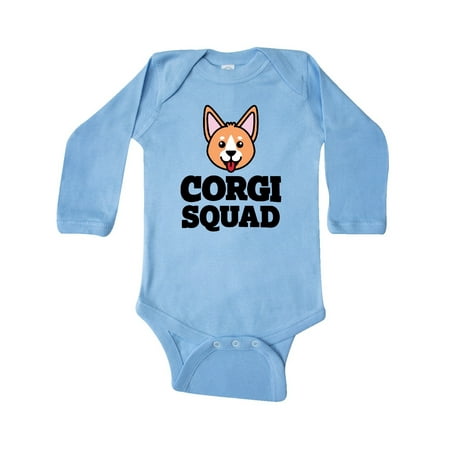 

Inktastic Dog Corgi Squad Gift Baby Boy or Baby Girl Long Sleeve Bodysuit