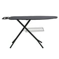 thumbnail image 6 of Household Essentials Deluxe Matte Black Ironing Board with Mesh Steel Top, 4 Durable Hex Legs, Heat-Resistant FiberTech Cover and (6 MM)Fiber Pad, 4 Height Settings, Leg Caps and Iron Rest, 6 of 7