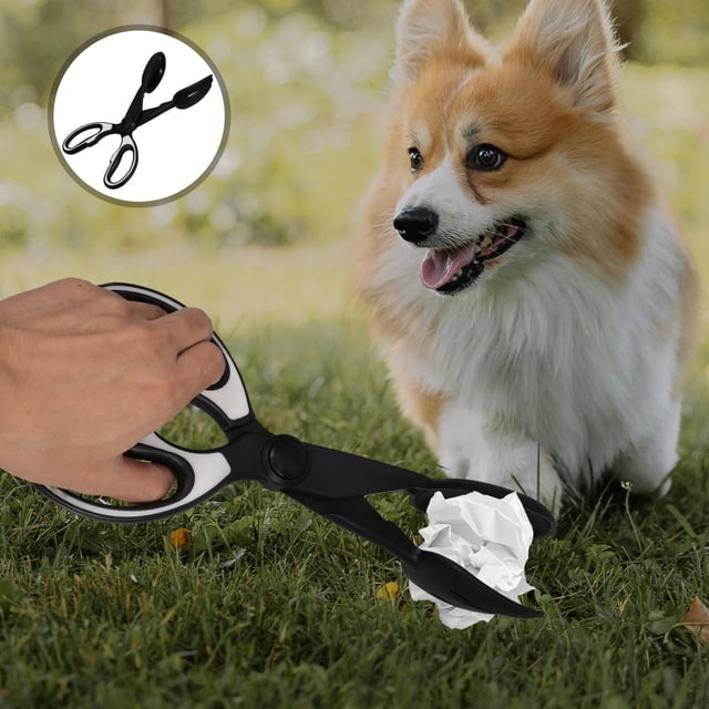 FENGGUIQU Recogedor Negro Para Heces De Perro Con Mango Cómodo Y Material ABS Duradero