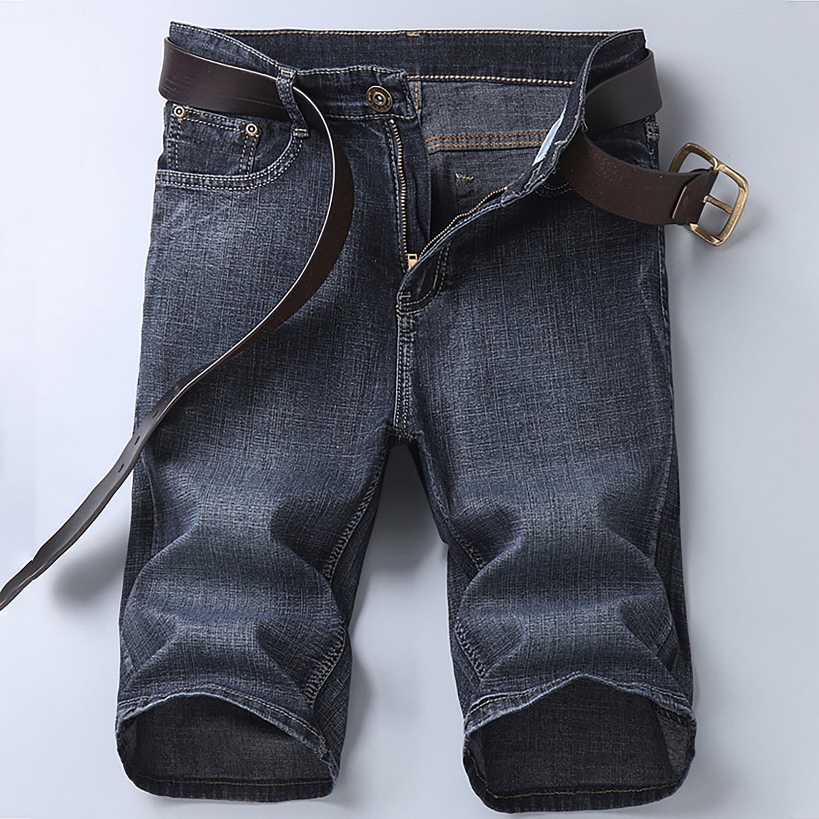 TopLLC Mens Shorts, Men pants Half Shorts Jeans Zipper Elastic