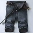 thumbnail image 2 of Summer Savings Clearance Stamzod Vintage Men'S Jean Super-Soft Plus Size Denim Short Casual Stylish Stretch Slim Fitting Straight Jean Shorts For Men, 2 of 4