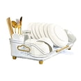 thumbnail image 1 of Dish Drying Rack, Rustproof Dish Rack For Kitchen Counter, Modern Dish Drainer With Detachable Utensil Holder, Drainboard & Swivel Spout, 1 of 7