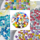 thumbnail image 2 of 50 piezas de mosaicos cuadrados de cristal de colores mezclados, suministros de mosaico para proyectos de bricolaje y manualidades, decoración del hogar, 2 of 5