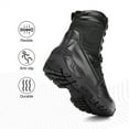 thumbnail image 3 of NORTIV 8 Mens Military Tactical Work Boots Side Zip Leather Combat Boots Hiking Motorcycle Outdoor, 3 of 6