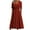 Red, variant on Jamsmile Womens Dress Summer Casual Short Sleeve V Neck Pleated Solid Color Loose Vintage Dresses Beach Long Vacation Sundress