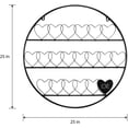 thumbnail image 2 of Rae Dunn Wire Wall Grid with Hearts - Round Black Metal Grid Panel Organizer for Collage, Photo Wall, Picture Display, Memo Board, Hanging Office Organization, Art - Home and Classroom Decor, 2 of 3