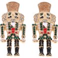 thumbnail image 4 of Gymnture christmas 1 Pair Nutcracker Soldier Earrings Cute Earrings Stud Earrings Decorative Earrings for Women, 4 of 11