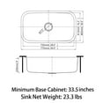 thumbnail image 6 of Sinber 30" Undermount Single Bowl 304 Stainless Steel Kitchen Sink, 6 of 15