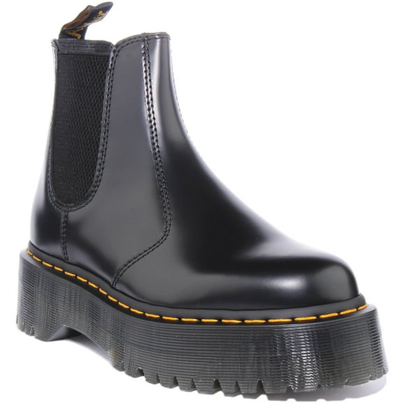 Dr Martens 2976 Quad Unisex Leather Chelsea Boot In Black Size 7.5 M