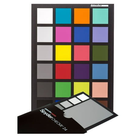 Image of Datacolor Spyder Checkr 24 - Color calibrate your camera for consistent image color across multiple camera systems/lighting conditions. Target color chart has 24 target colors + grey card