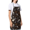 thumbnail image 4 of Pofeuu Pirate Skulls Print Aprons with Pockets, Cute Aprons for Kitchen, Cooking, Server, Barber, Chef Apron, 4 of 7