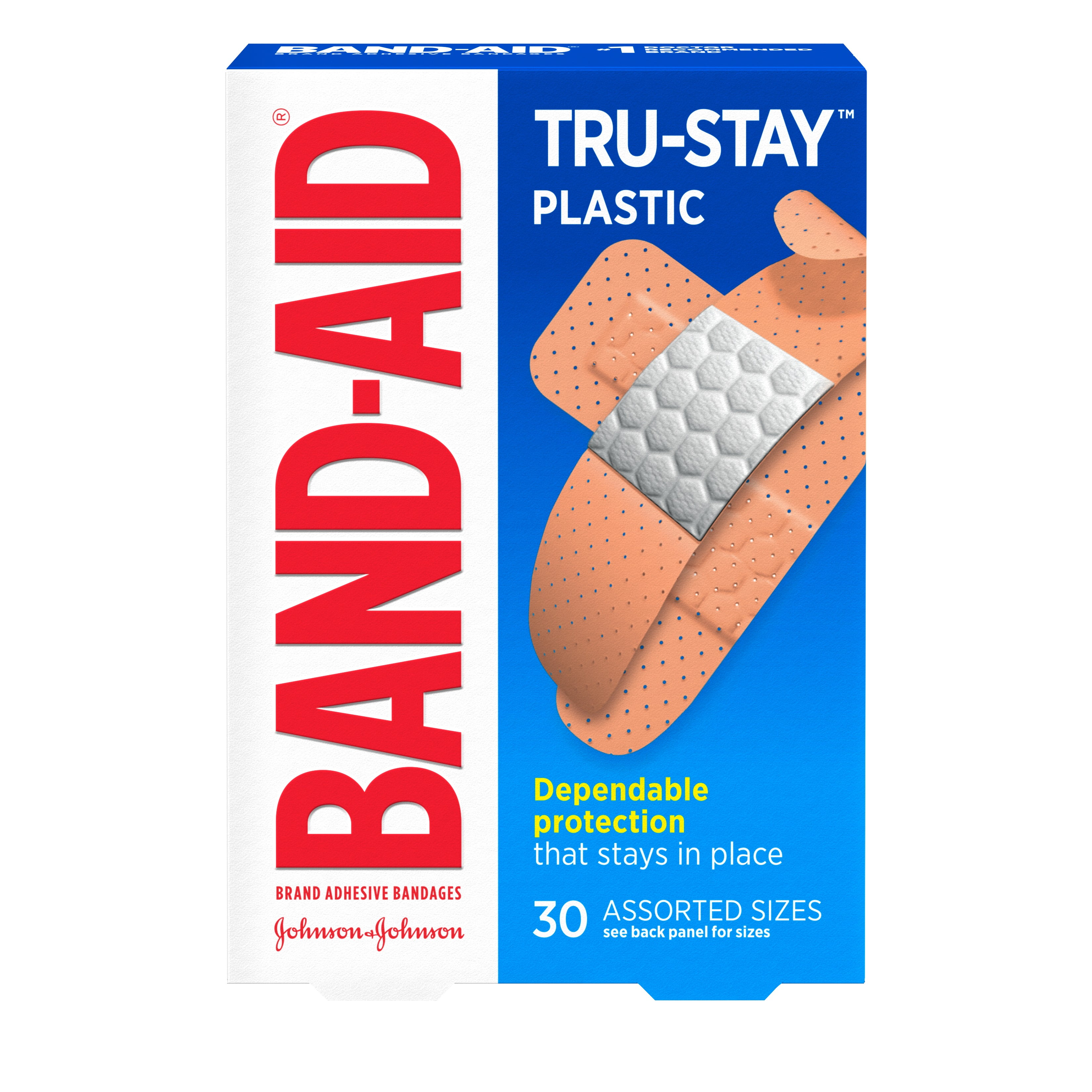 Band Aid Brand Tru Stay Plastic Strips Adhesive Bandages Assorted