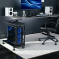 thumbnail image 2 of VIVO Black Mobile PC Cart with Storage, Premium Computer Tower Holder, 2 of 8