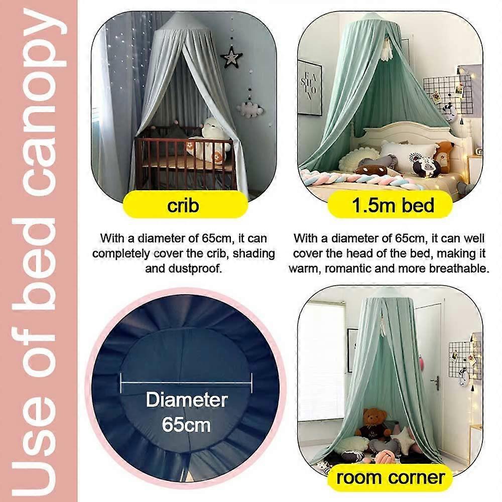 Bed Canopy For Girls, Boys, Baby Bed, Mosquito Net Canopy, Children's Room, Bedroom Decoration, Play Tents, Children's Gift (Tassel Yellow)