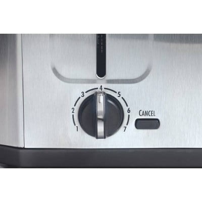 4 Slice Toaster Brushed Stainless Steel : Automatic Shut-Off, 1500W, Double Toaster, Silver