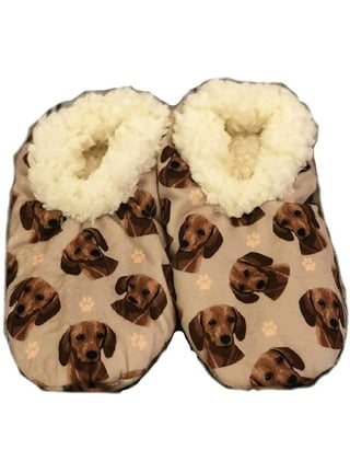 Dachshund Slippers Dog Slippers Unisex Adult or Child Animal Slippers Brown  EUC