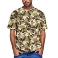 thumbnail image 2 of Men'S Camouflage T-Shirt Sports Fitness Short Sleeve Military Camo Crewneck Vintage Shirt,Brown 6XL, 2 of 6