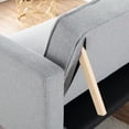 thumbnail image 5 of Loveseat Sofa,Double Corner Folding Sofa Bed,Two Throw Pillows,for Living Room Bedroom Lounge,Versatile,Easy to Assemble,Grey, 5 of 5