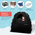 thumbnail image 3 of SlumberPod Portable Sleep Pod Baby Blackout Canopy Crib Cover, Sleeping Space for Age 4 Months and Up with Monitor Pouch, Pack n Play Blackout Cover, Baby Travel Essential (Black/Grey), 3 of 6