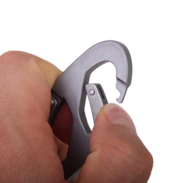 2Pcs Aluminum Carabiner Snap Clip Lock Hook Keychain Climbing Scouts Buckle Tool 