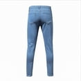 thumbnail image 6 of FRSASU Men Pants Striped Zipper Hole Vintage Wash Hip Hop Work Trousers Pants Blue 31(S), 6 of 8