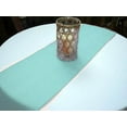 thumbnail image 4 of BalsaCircle 14" x 108" Natural Burlap Table Runner Turquoise, 4 of 5