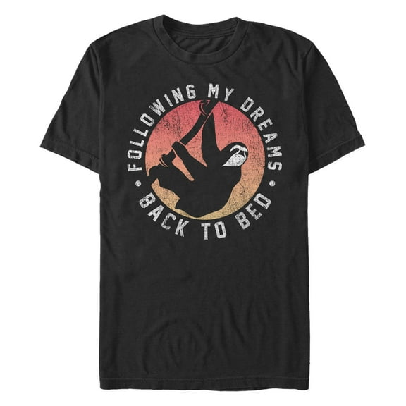 Men's Lost Gods Following My Dreams Back to Bed Distressed Graphic T-Shirt Big & Tall