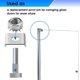 thumbnail image 5 of Kit de clavijas giratorias para puertas de ducha Aoheke Stainless Steel Repair, 5 of 7