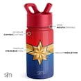 thumbnail image 1 of Botella de agua Simple Modern Marvel Kids con tapa de pajita, 350 ml, 1 of 4