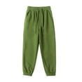 thumbnail image 2 of Pantalones largos para niños, pantalones deportivos de temporada escolar, pantalones de color liso con ribete en los tobillos para adultos, pantalones a prueba de mosquitos, pantalones para niñas, pan, 2 of 6