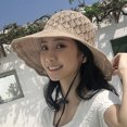 thumbnail image 4 of LinYooLi Summer Foldable Beach Hat For Going Outdoors By The Sea Hat For Women Sunshade Straw Hat for Sun Protection, 4 of 6