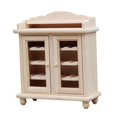 thumbnail image 3 of Estantería para casa de muñecas a escala 1:12, modelo de gabinete de madera, adornos duraderos para casa de muñecas 1/12, gabinete para diseño de perfke Gabinete de casa de muñecas, 3 of 9