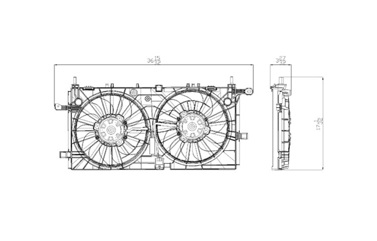 TYC 622340 Cooling Fan Assembly 622340
