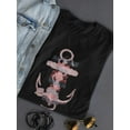 thumbnail image 3 of Anchor With Seashells Art Shaped T-Shirt Women -Image by Shutterstock, Female Large, 3 of 4