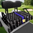 thumbnail image 3 of KUIFORTI American Flag Golf Cart Seat Blanket Covers Travel Sports Golf Cart Accessories Universal Non-Slip Fits for EZGO, Yamaha, Club Car and More 2 Seats Golf Carts, 3 of 7
