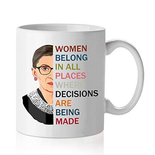 Ruth Bader Ginsberg Giclee Coffee tea Mug Cup Gift for Law Students 11oz red Lawyers Judges.Funny Progressive Feminism Protest Women Power feminist gift mug Notorious RBG Mug 