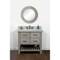 thumbnail image 2 of Infurniture Rustic Style Quartz White Marble Top 36-inch Bathroom Vanity, 2 of 4