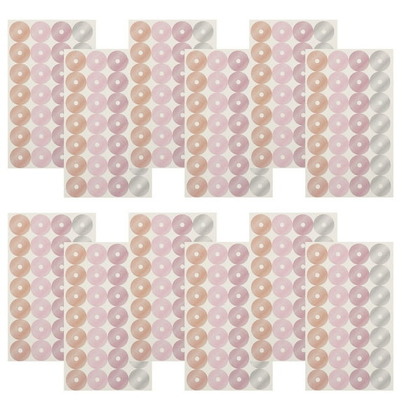 OUNONA 32 Sheets Hole Punch Reinforcement Stickers Decorative Loose Leaf Paper Hole Stickers for DIY