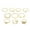 Gold, variant on Opolski 10Pcs Metal Ring Irregular Exquisite Alloy Cubic Zirconia Jewelry Ring for Daily Wear