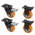 thumbnail image 2 of 4 Piezas Ruedas de PVC Sincero Ruedas de Doble Rodamiento de Bolas 4 Pulgadas para Trabajo Pesado, 2 of 9
