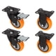 thumbnail image 2 of Ruedas de 4 Piezas Rueda de PVC Rodamientos de Bolas Dobles Sin Ruido Ruedas de Servicio Pesado de 4 Pulgadas para Restaurante con Carro, 2 of 8